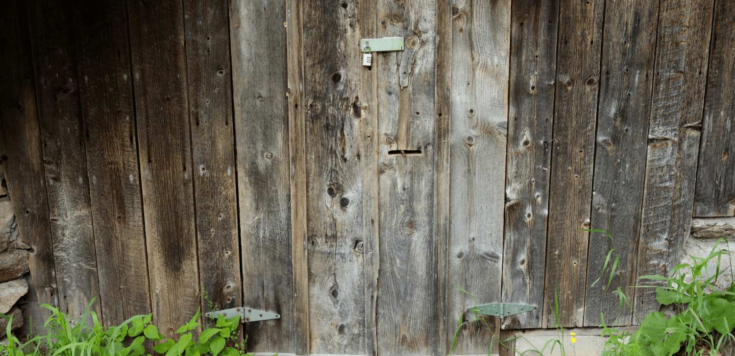 old wood barn wall and door