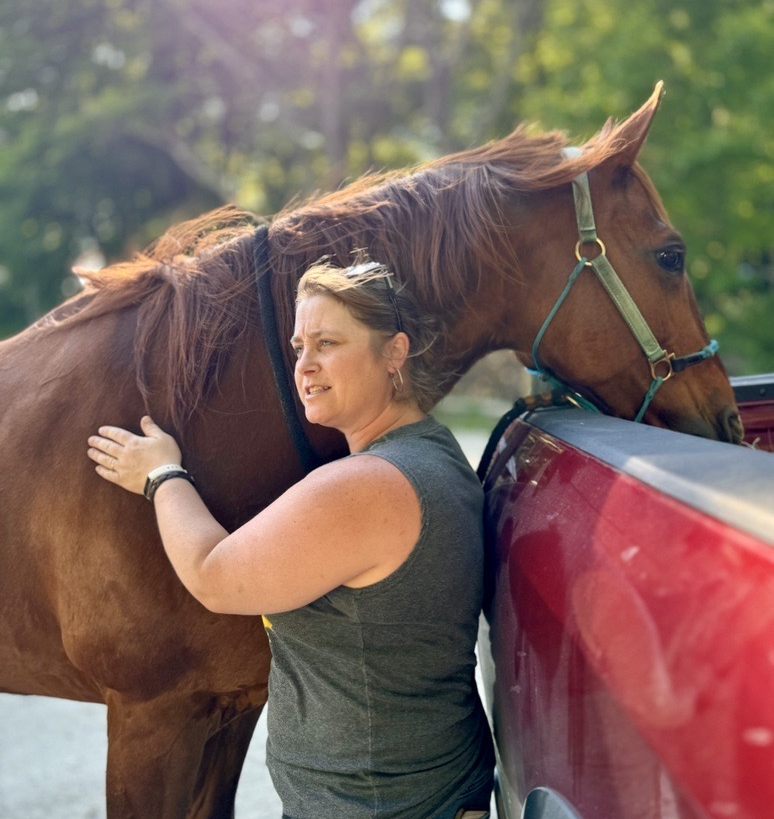 Jenn Haskins and her horse, Veda